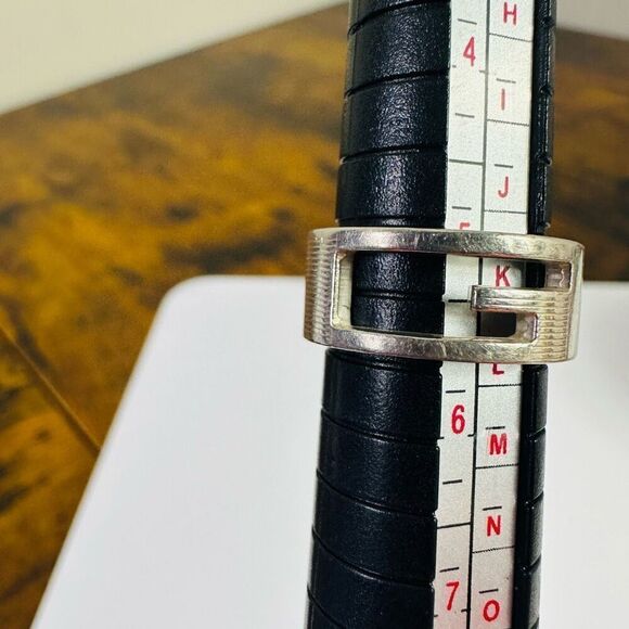 Gucci G Logo Sterling Silver Ring Size 5.75 - Picture 10 of 10